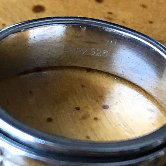 Sterling Silver Cross Band Ring Size 6 - Picture 3 of 9